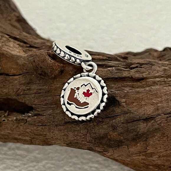Pandora Canadian Rockies Mountain climbing S925 Silver Dangle Charm - Picture 3 of 5